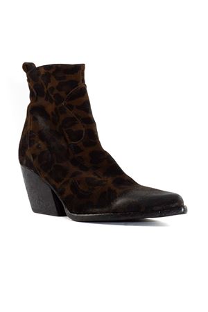 Vintage effect spotted suede ankle boot ELENA IACHI | E2040TABACCO